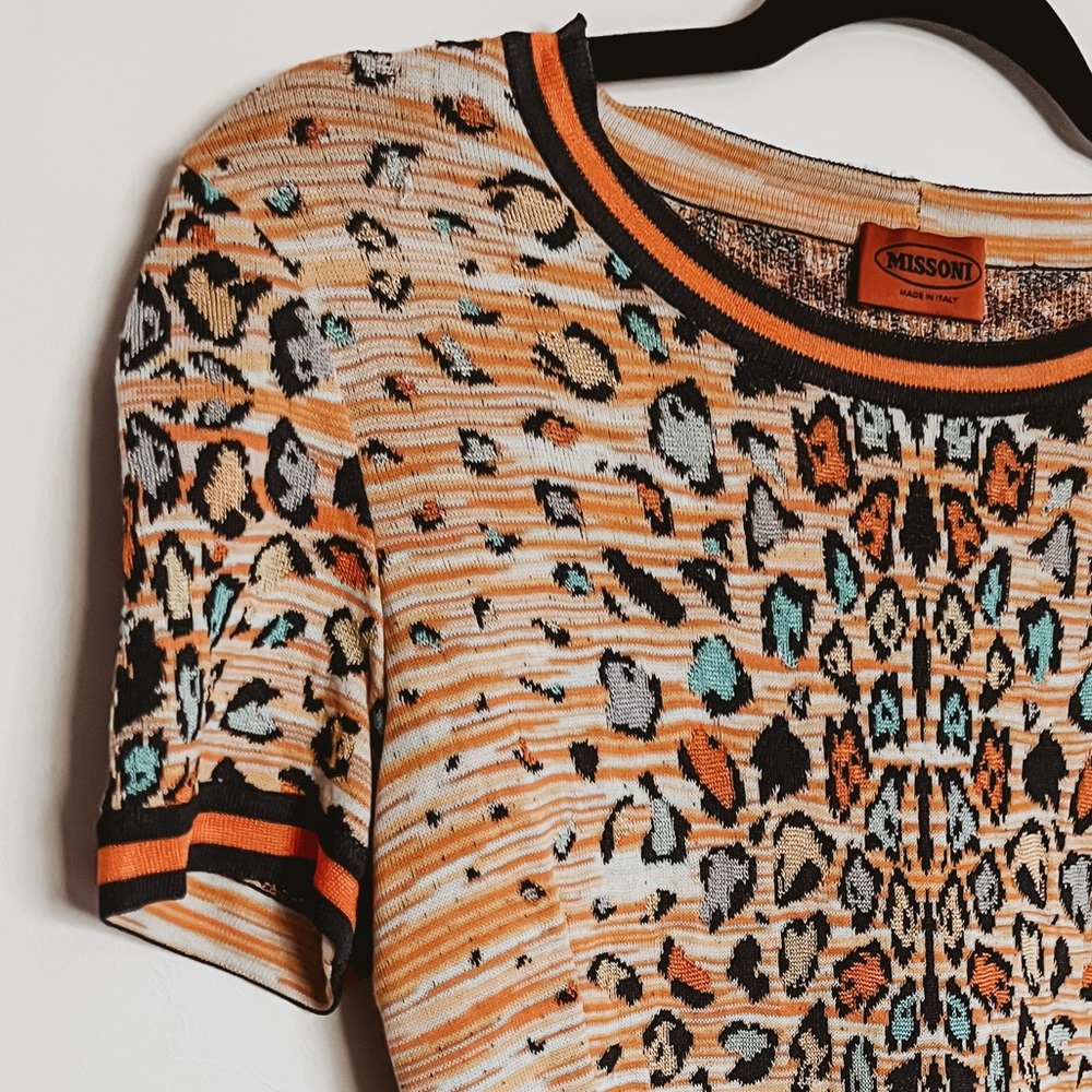 Missoni | Vintage Orange Label Animal Print Shirt